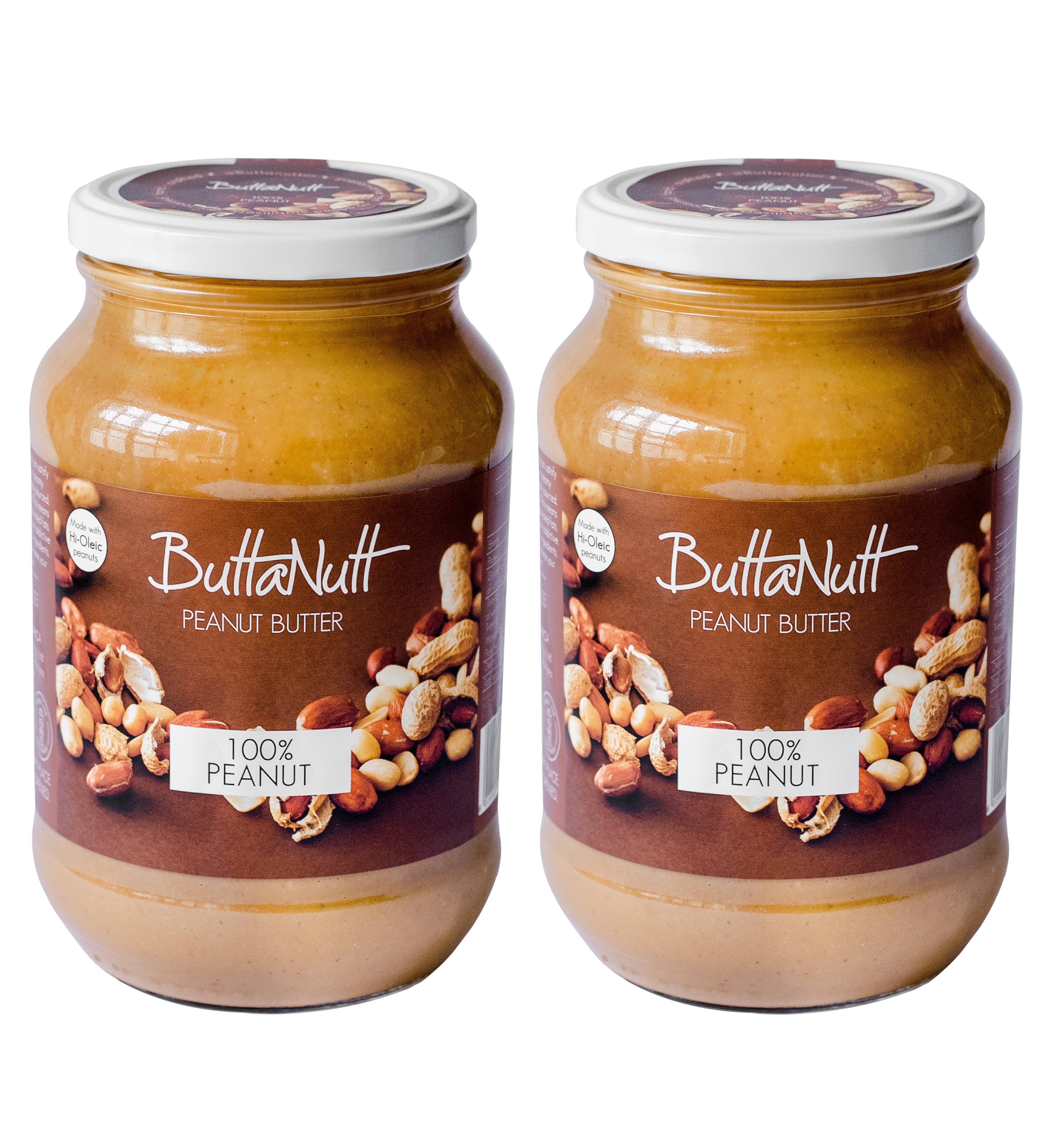 2x 100% Peanut butter 1kg (Unit- R70.43 ex Vat)